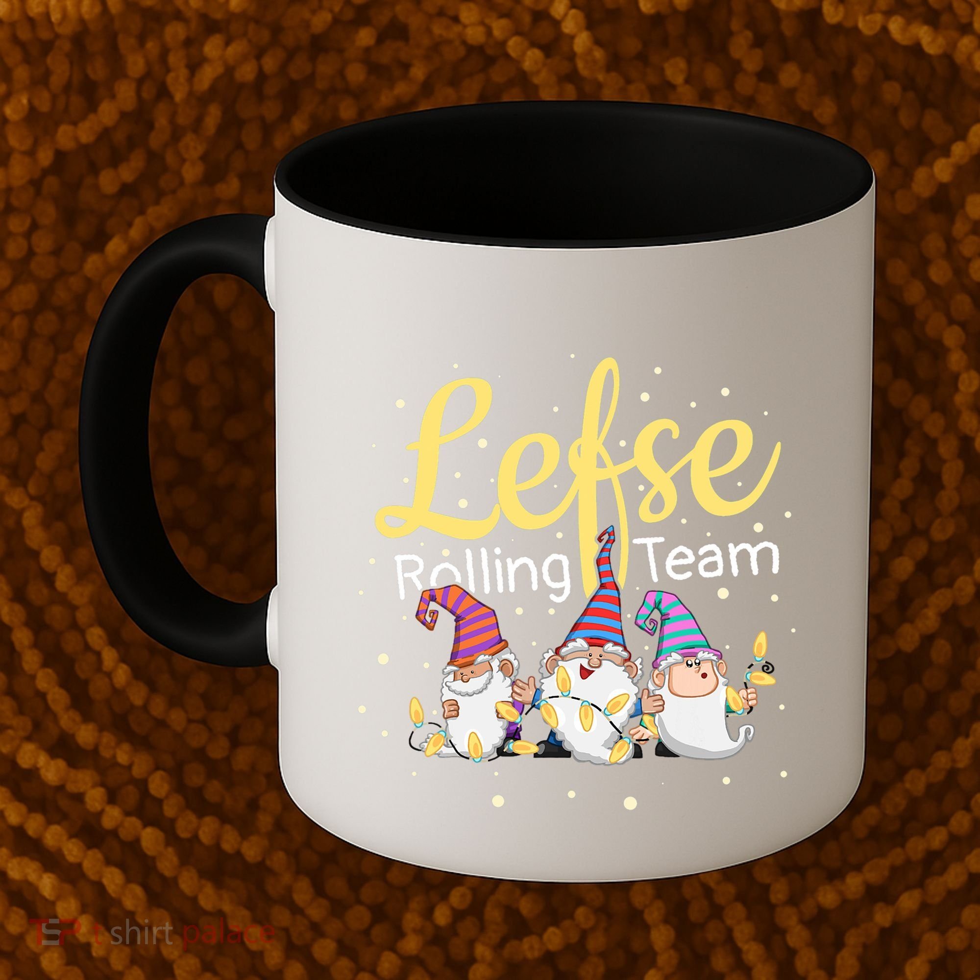 Lefse Rolling Team Gnome Christmas Norway Xmas Ornament Gift Coffee Mug