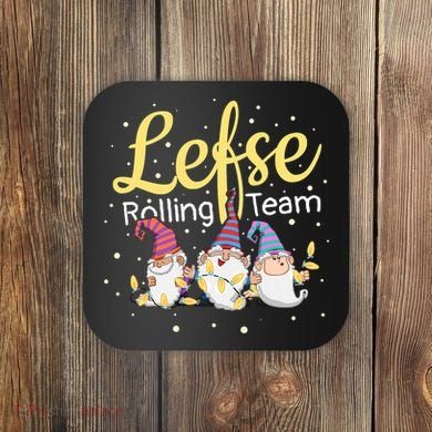 Lefse Rolling Team Gnome Christmas Norway Xmas Ornament Gift Coaster
