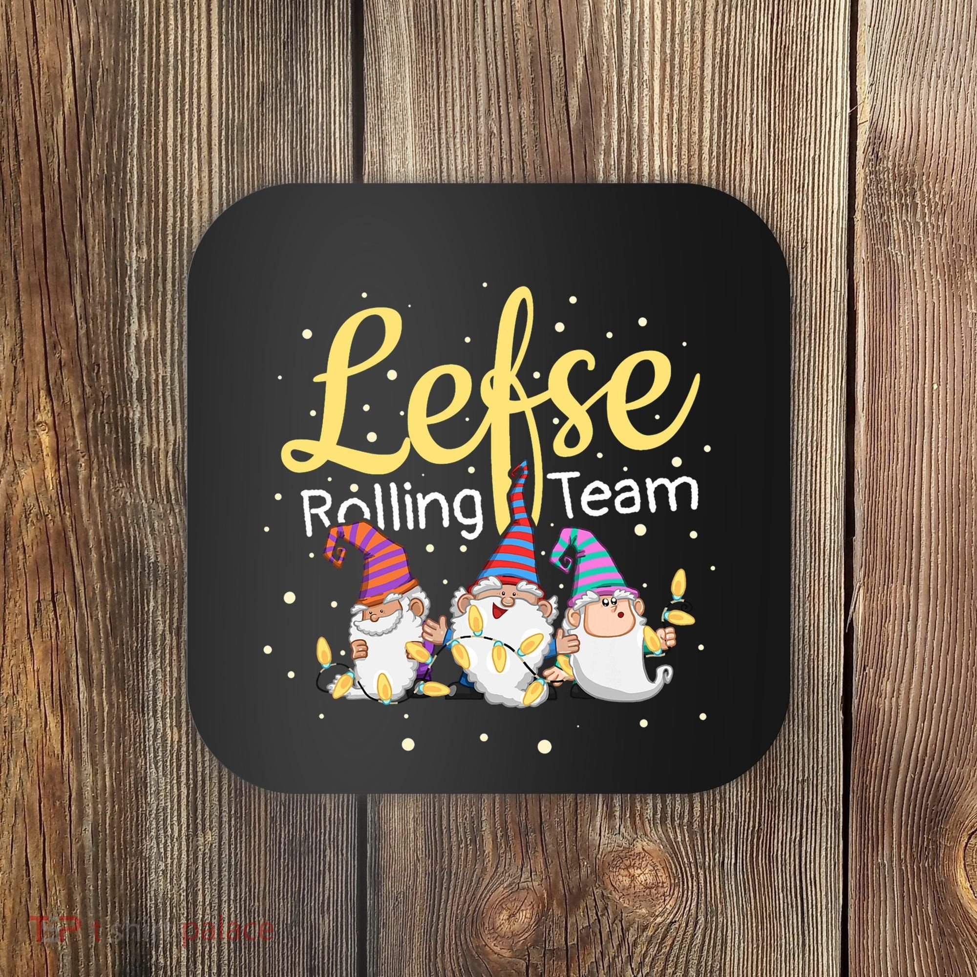 Lefse Rolling Team Gnome Christmas Norway Xmas Ornament Gift Coaster