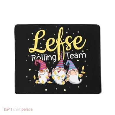 Lefse Rolling Team Gnome Christmas Norway Xmas Ornament Gift Mousepad
