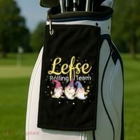 Lefse Rolling Team Gnome Christmas Norway Xmas Ornament Gift Golf Towel thumb 2