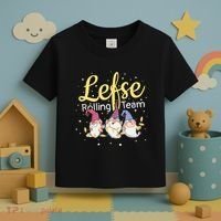 Lefse Rolling Team Gnome Christmas Norway Xmas Ornament Gift Toddler T-Shirt thumb 3