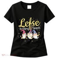 Lefse Rolling Team Gnome Christmas Norway Xmas Ornament Gift Women's T-Shirt thumb 0