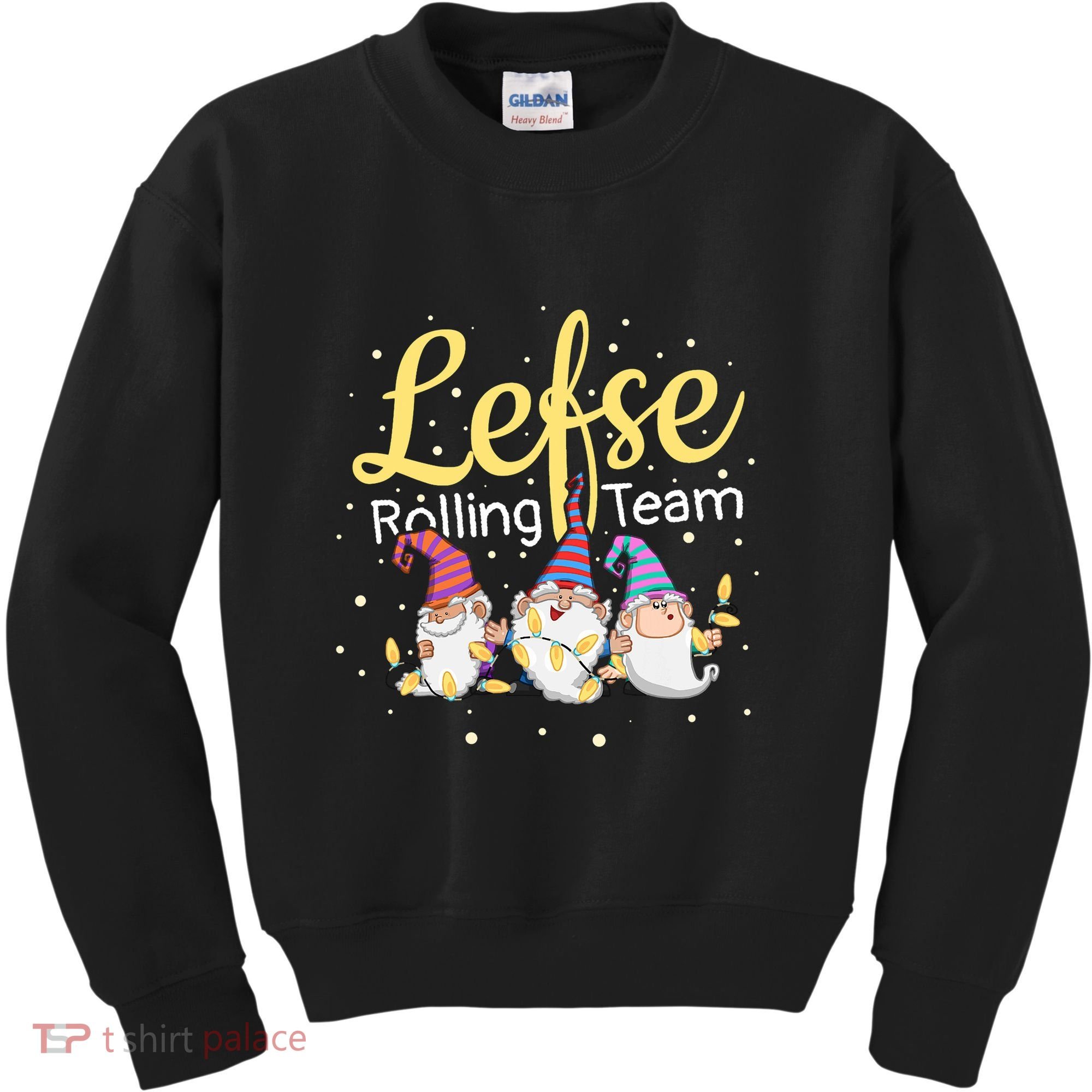 Lefse Rolling Team Gnome Christmas Norway Xmas Ornament Gift Kids Sweatshirt