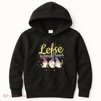 Lefse Rolling Team Gnome Christmas Norway Xmas Ornament Gift Kids Hoodie thumb 0