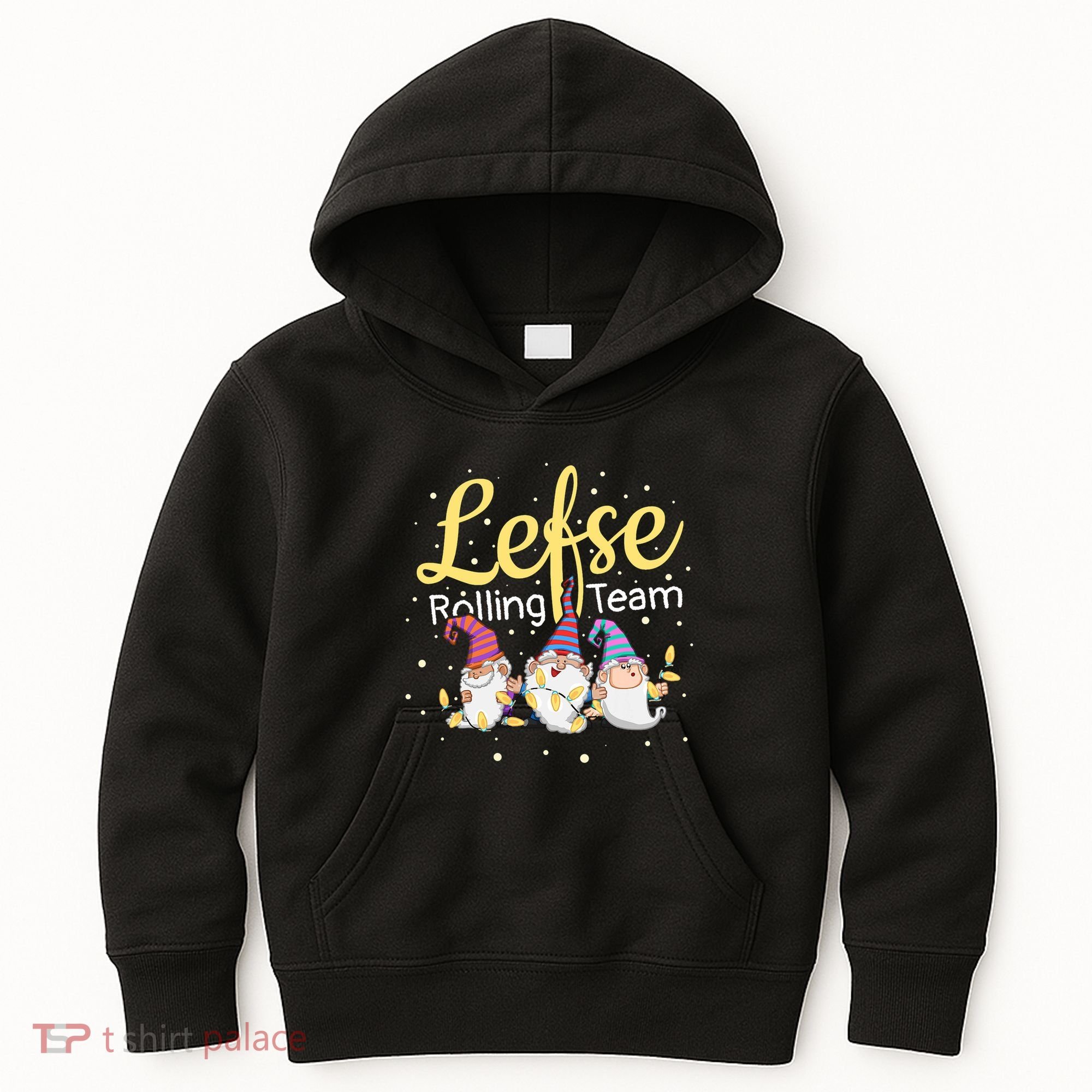 Lefse Rolling Team Gnome Christmas Norway Xmas Ornament Gift Kids Hoodie