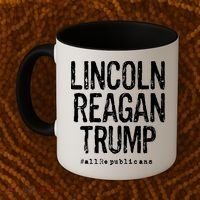Lincoln Reagan Trump Favorite Presidents Coffee Mug thumb 2
