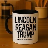 Lincoln Reagan Trump Favorite Presidents Coffee Mug thumb 4