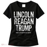Lincoln Reagan Trump Favorite Presidents Women's T-Shirt thumb 0