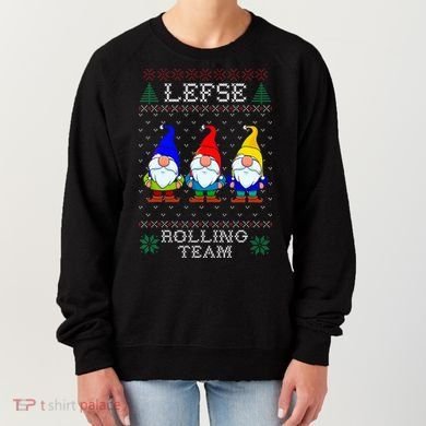 Lefse Rolling Team Christmas Baking Tomte Gnome Xmas  Women's Sweatshirt