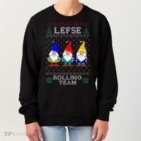 Lefse Rolling Team Christmas Baking Tomte Gnome Xmas  Women's Sweatshirt thumb 0