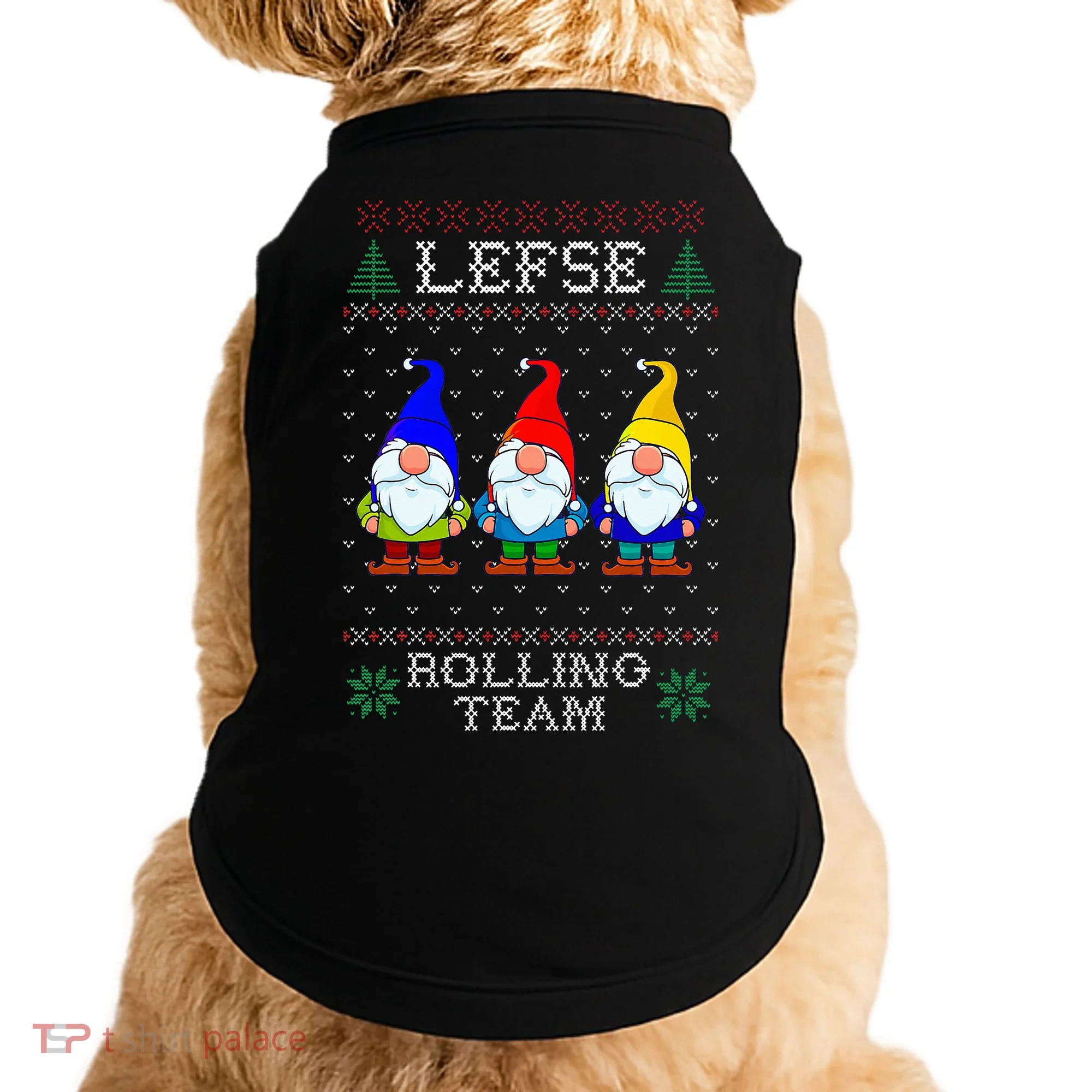 Lefse Rolling Team Christmas Baking Tomte Gnome Xmas  Doggie Tank