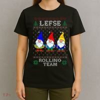 Lefse Rolling Team Christmas Baking Tomte Gnome Xmas  T-Shirt thumb 4