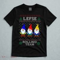 Lefse Rolling Team Christmas Baking Tomte Gnome Xmas  T-Shirt thumb 5
