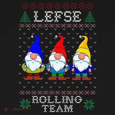 Lefse Rolling Team Christmas Baking Tomte Gnome Xmas  T-Shirt