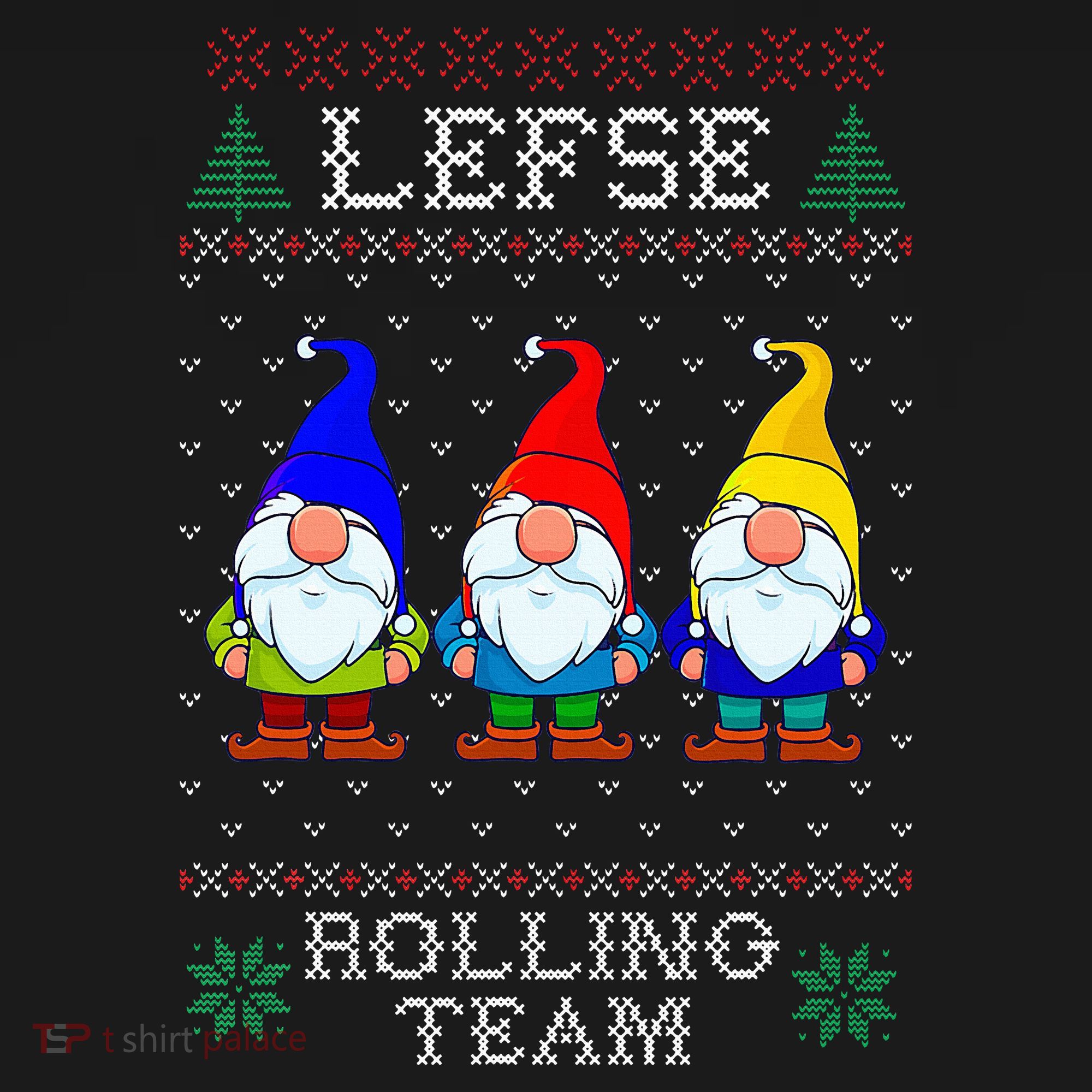 Lefse Rolling Team Christmas Baking Tomte Gnome Xmas  T-Shirt