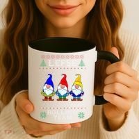 Lefse Rolling Team Christmas Baking Tomte Gnome Xmas  Coffee Mug thumb 3