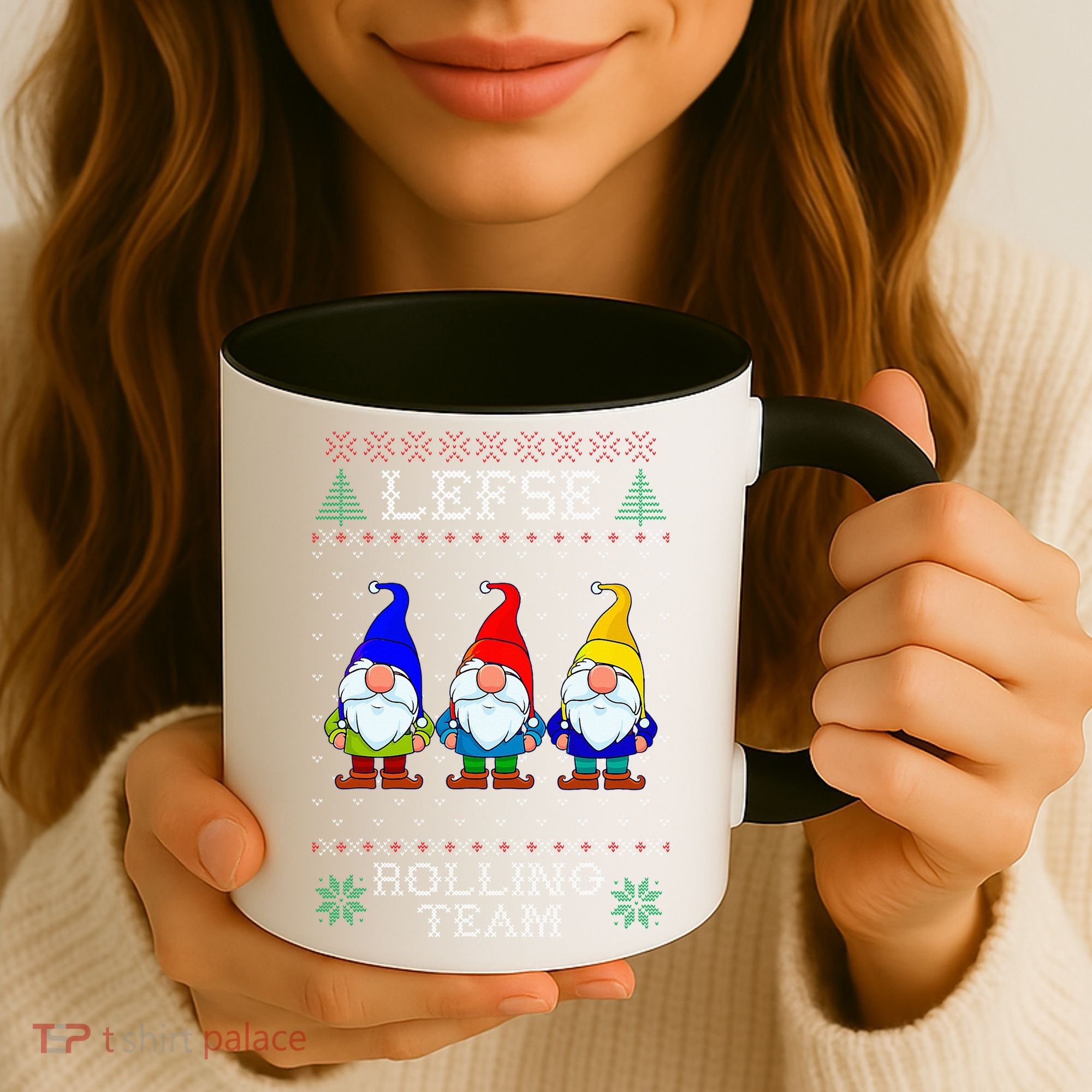 Lefse Rolling Team Christmas Baking Tomte Gnome Xmas  Coffee Mug