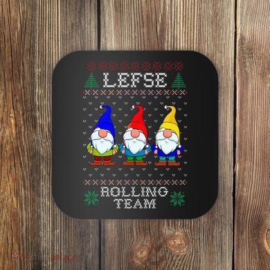Lefse Rolling Team Christmas Baking Tomte Gnome Xmas  Coaster