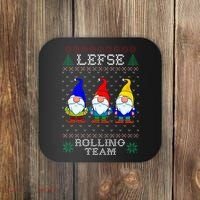 Lefse Rolling Team Christmas Baking Tomte Gnome Xmas  Coaster thumb 0