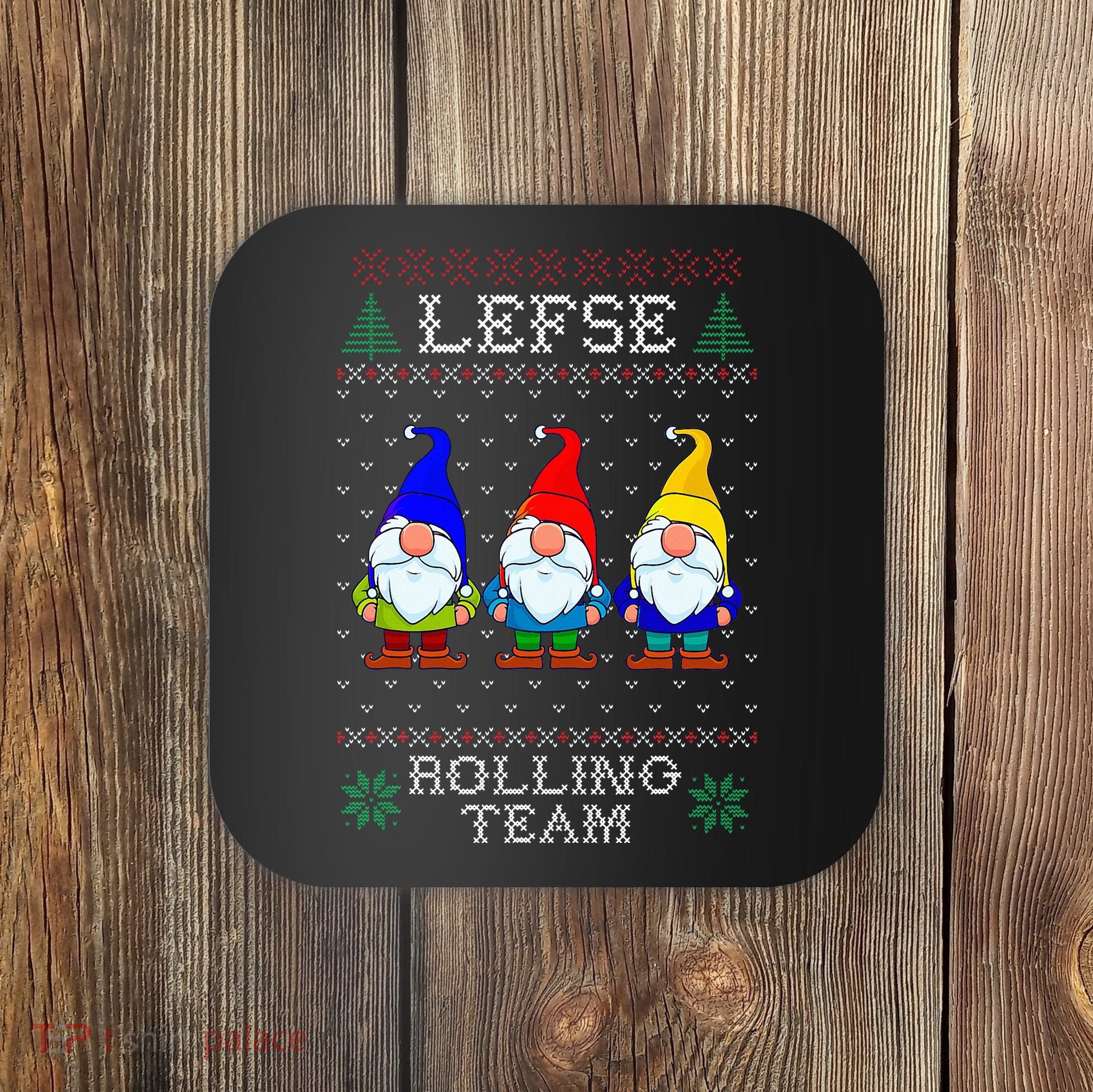 Lefse Rolling Team Christmas Baking Tomte Gnome Xmas  Coaster
