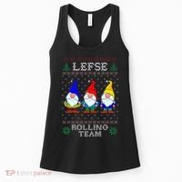 Lefse Rolling Team Christmas Baking Tomte Gnome Xmas  Women's Tank Top thumb 0