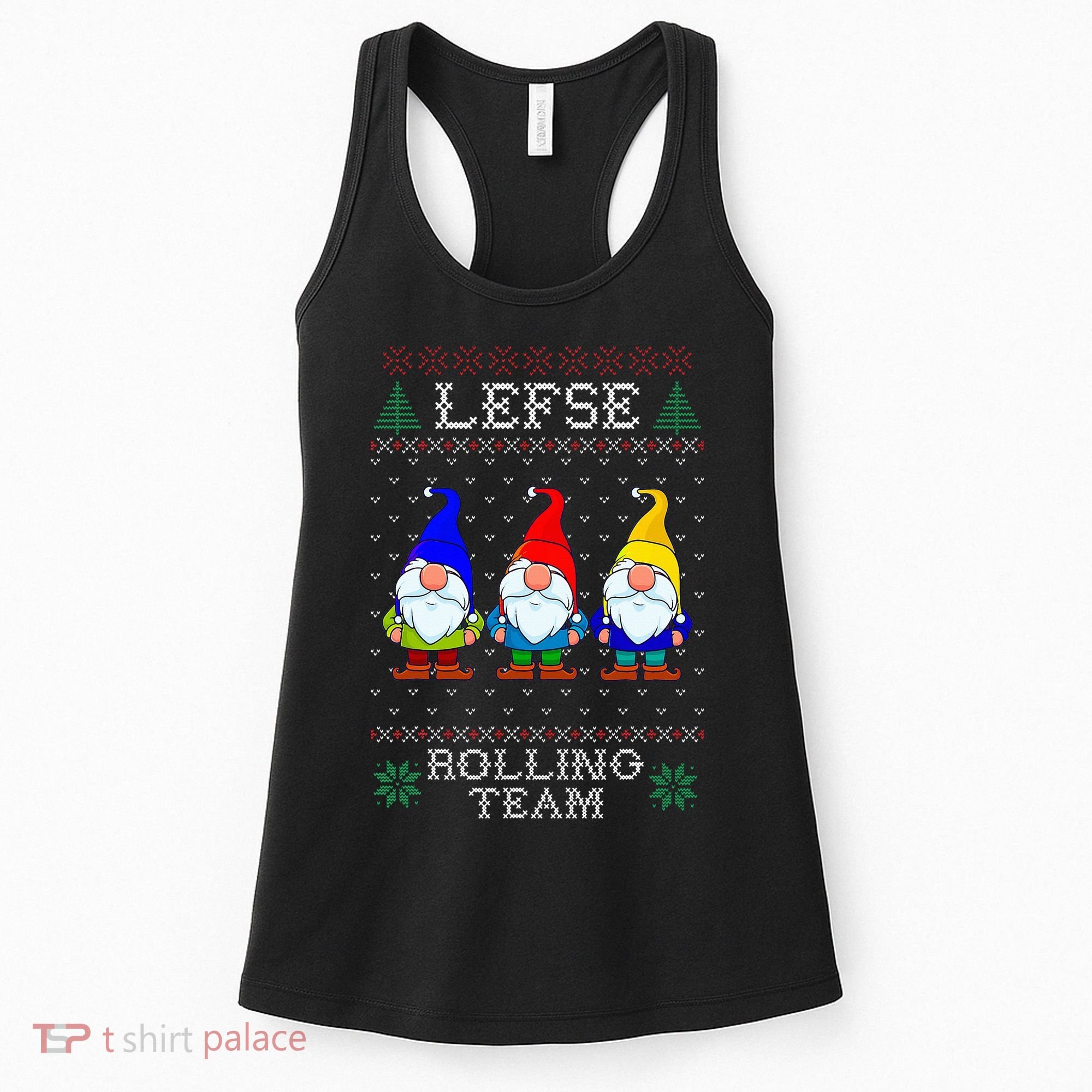 Lefse Rolling Team Christmas Baking Tomte Gnome Xmas  Women's Tank Top
