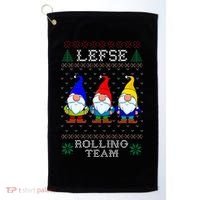 Lefse Rolling Team Christmas Baking Tomte Gnome Xmas  Golf Towel thumb 0