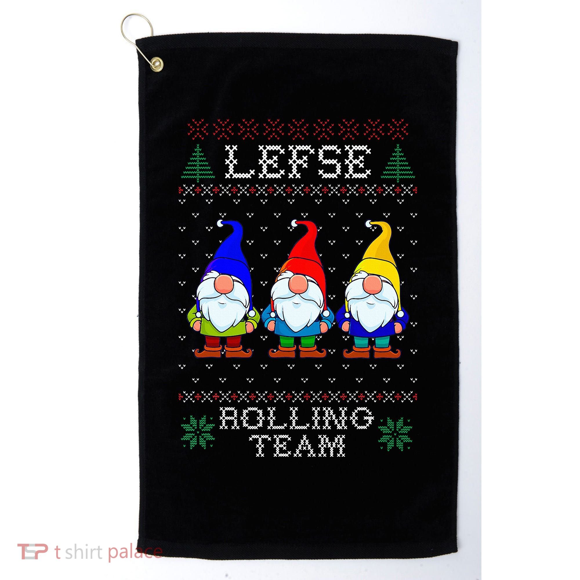 Lefse Rolling Team Christmas Baking Tomte Gnome Xmas  Golf Towel