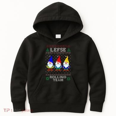 Lefse Rolling Team Christmas Baking Tomte Gnome Xmas  Kids Hoodie