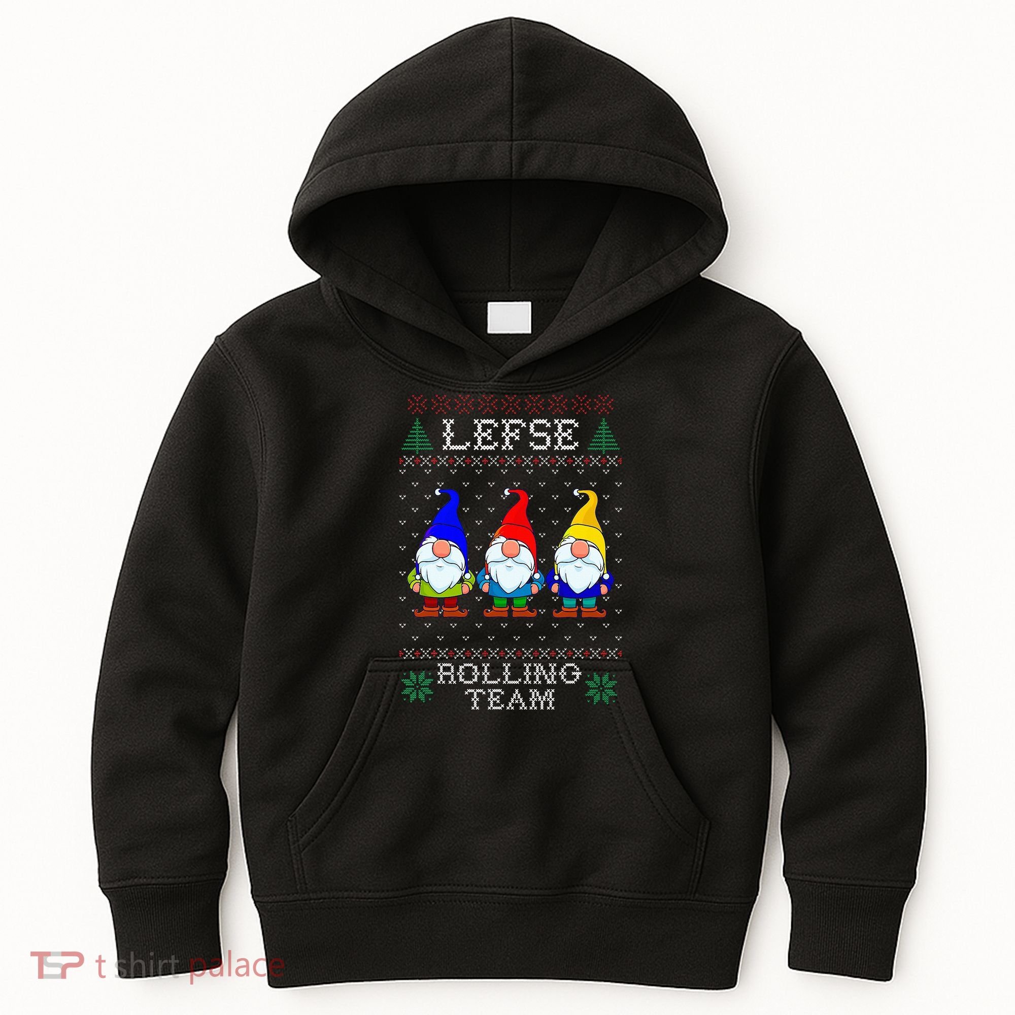 Lefse Rolling Team Christmas Baking Tomte Gnome Xmas  Kids Hoodie