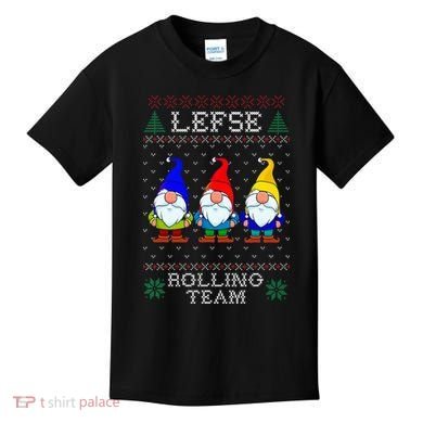 Lefse Rolling Team Christmas Baking Tomte Gnome Xmas  Kids T-Shirt