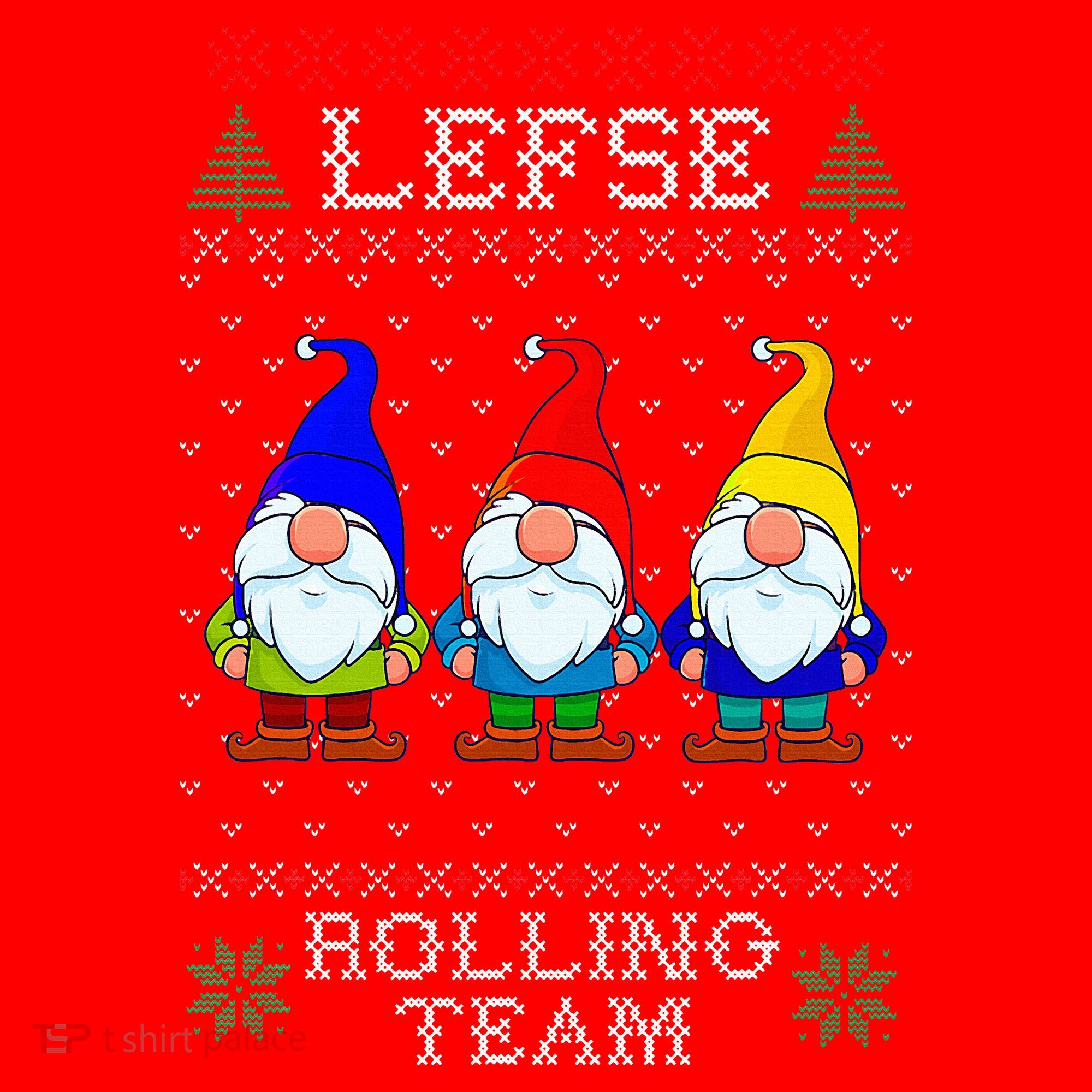Lefse Rolling Team Christmas Baking Tomte Gnome Xmas  Santa Hat