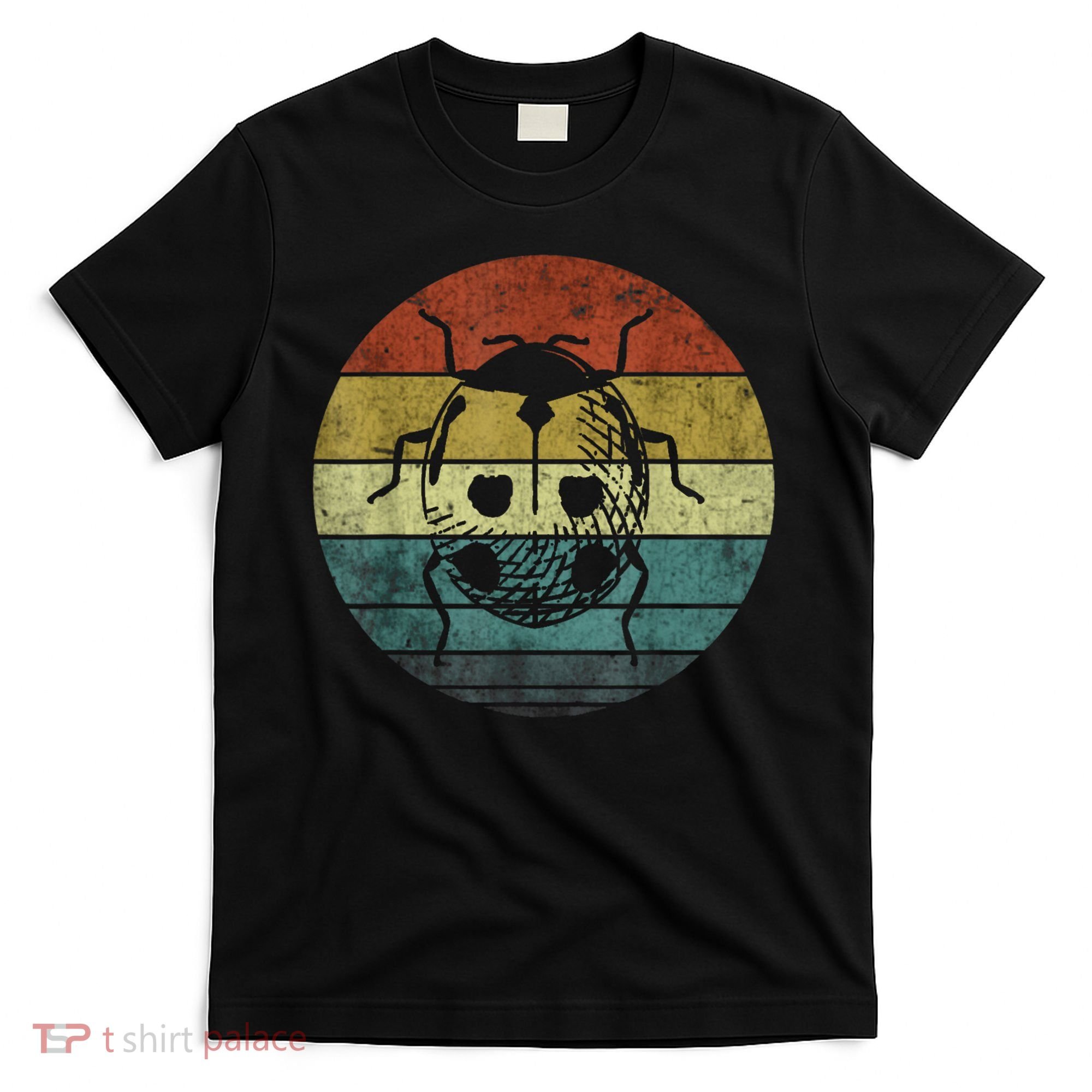 Ladybug Retro Vintage 60s 70s Sunset Bug Insect T-Shirt