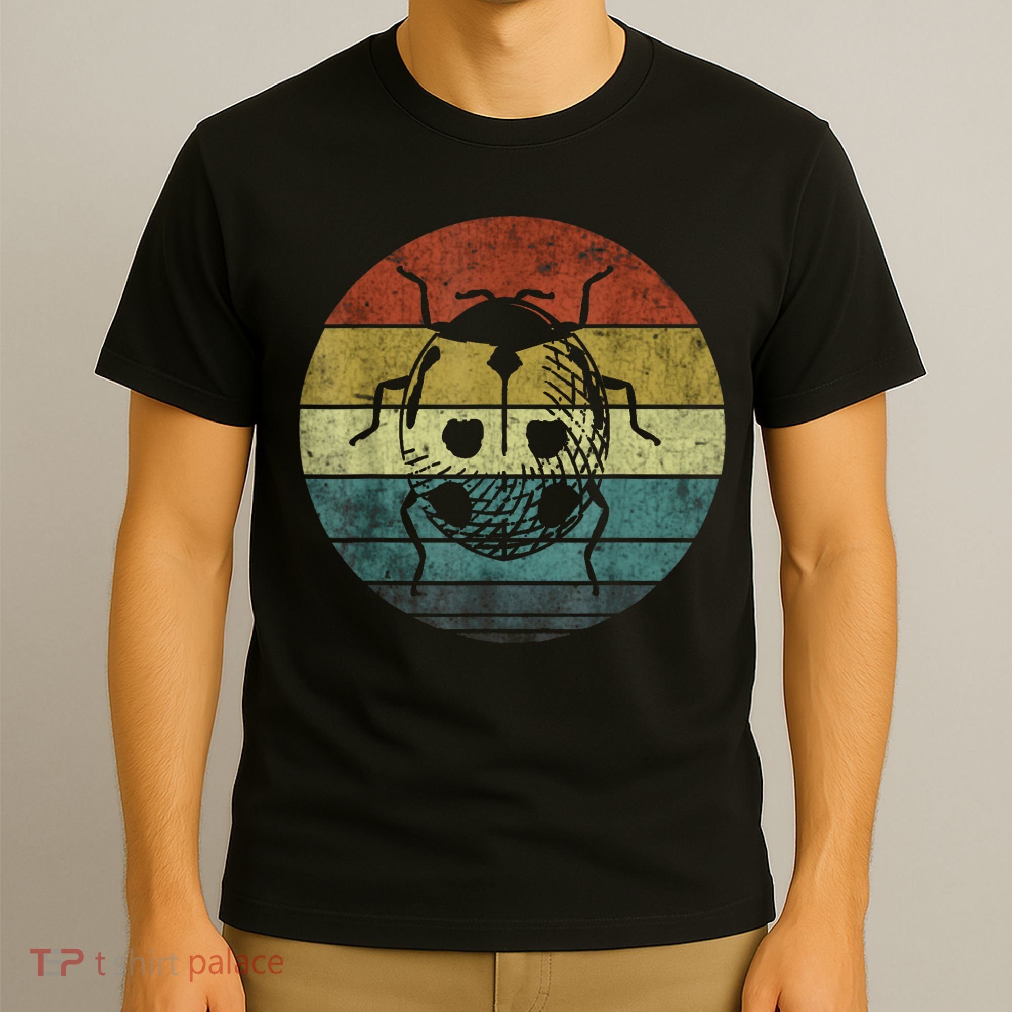Ladybug Retro Vintage 60s 70s Sunset Bug Insect T-Shirt