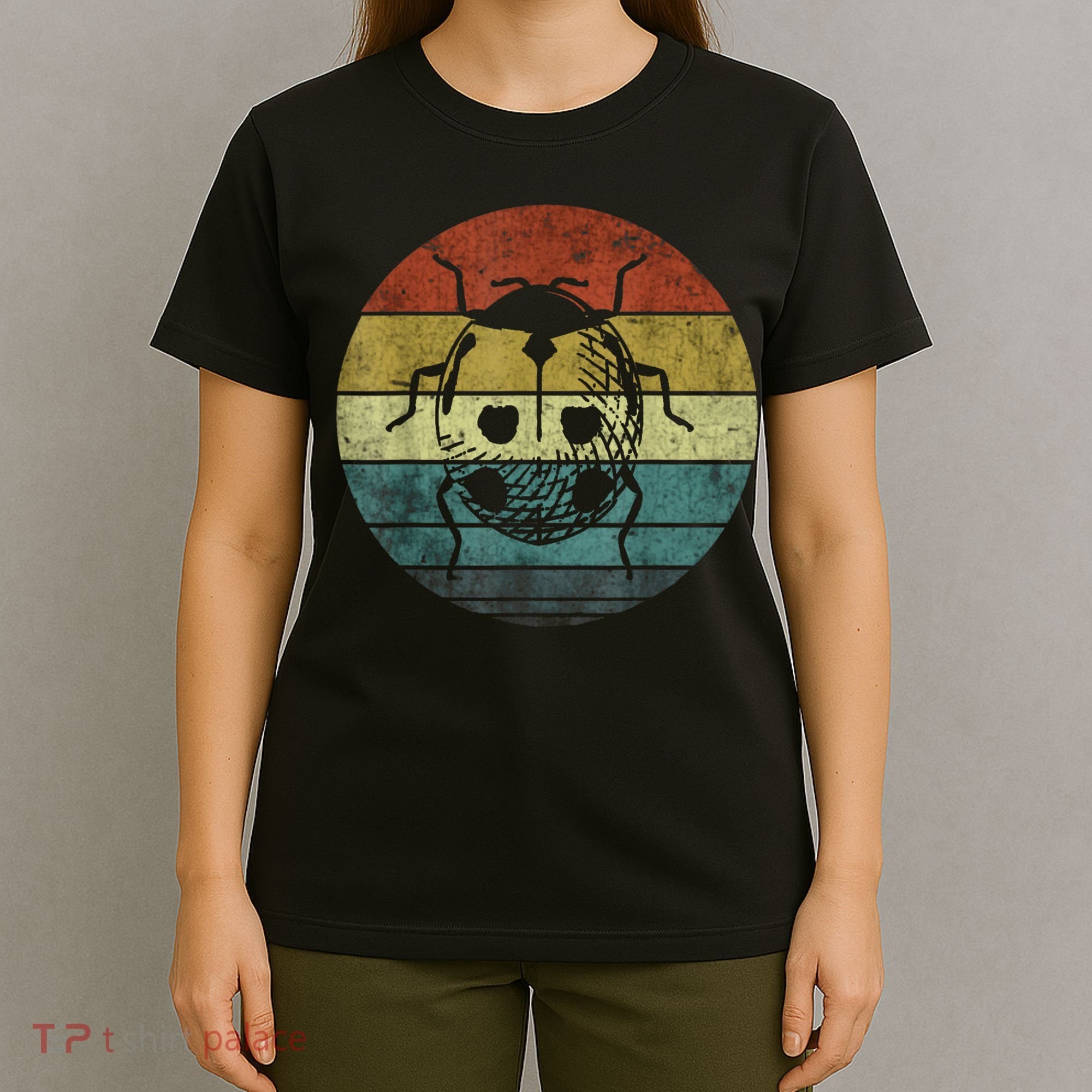 Ladybug Retro Vintage 60s 70s Sunset Bug Insect T-Shirt