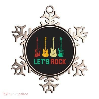 Let's Rock Vintage Colorful Guitars Ornament