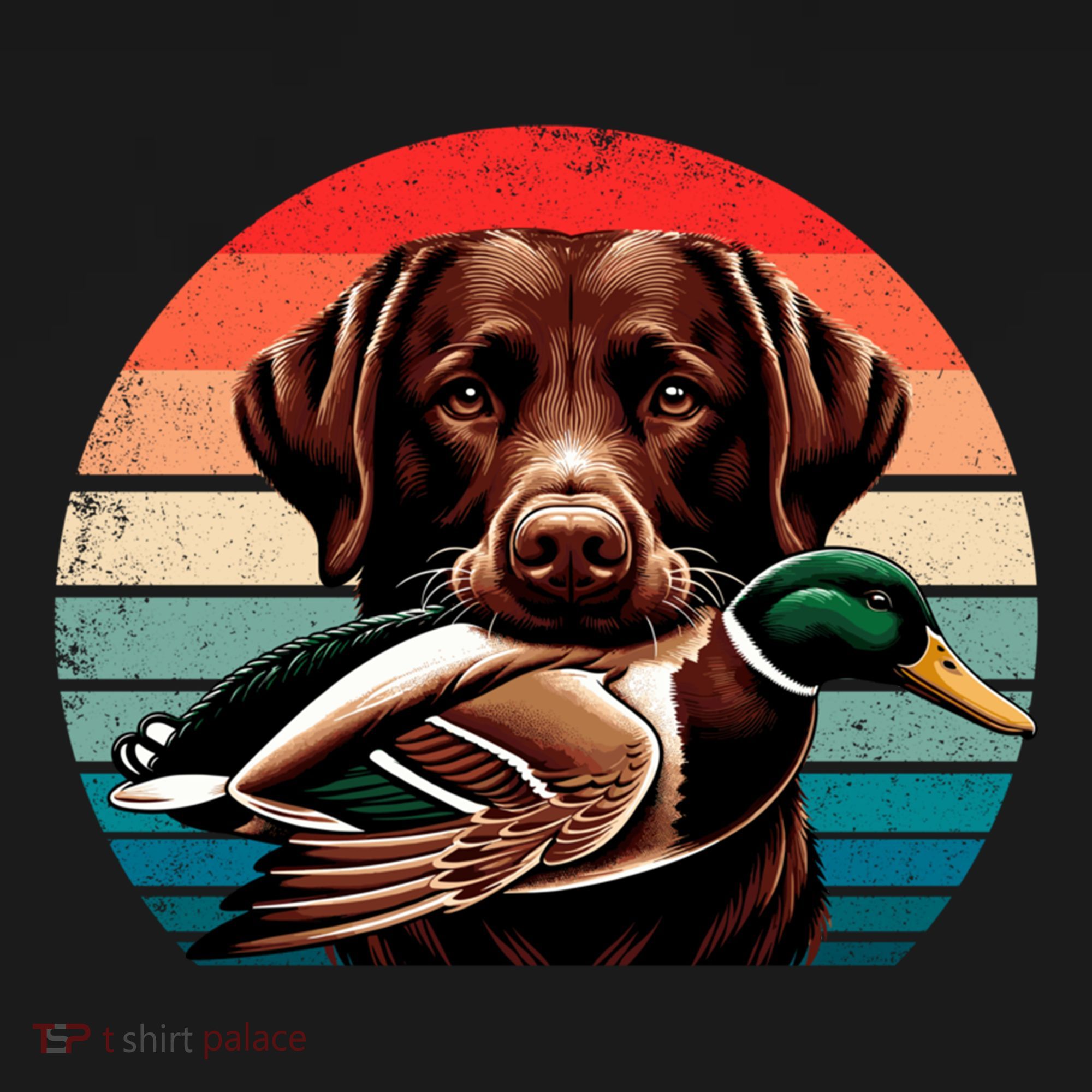 Labrador Retriever With Mallard Duck Hunting Gift Bucket Hat