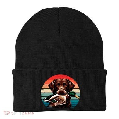 Labrador Retriever With Mallard Duck Hunting Gift Beanie