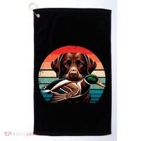 Labrador Retriever With Mallard Duck Hunting Gift Golf Towel thumb 0
