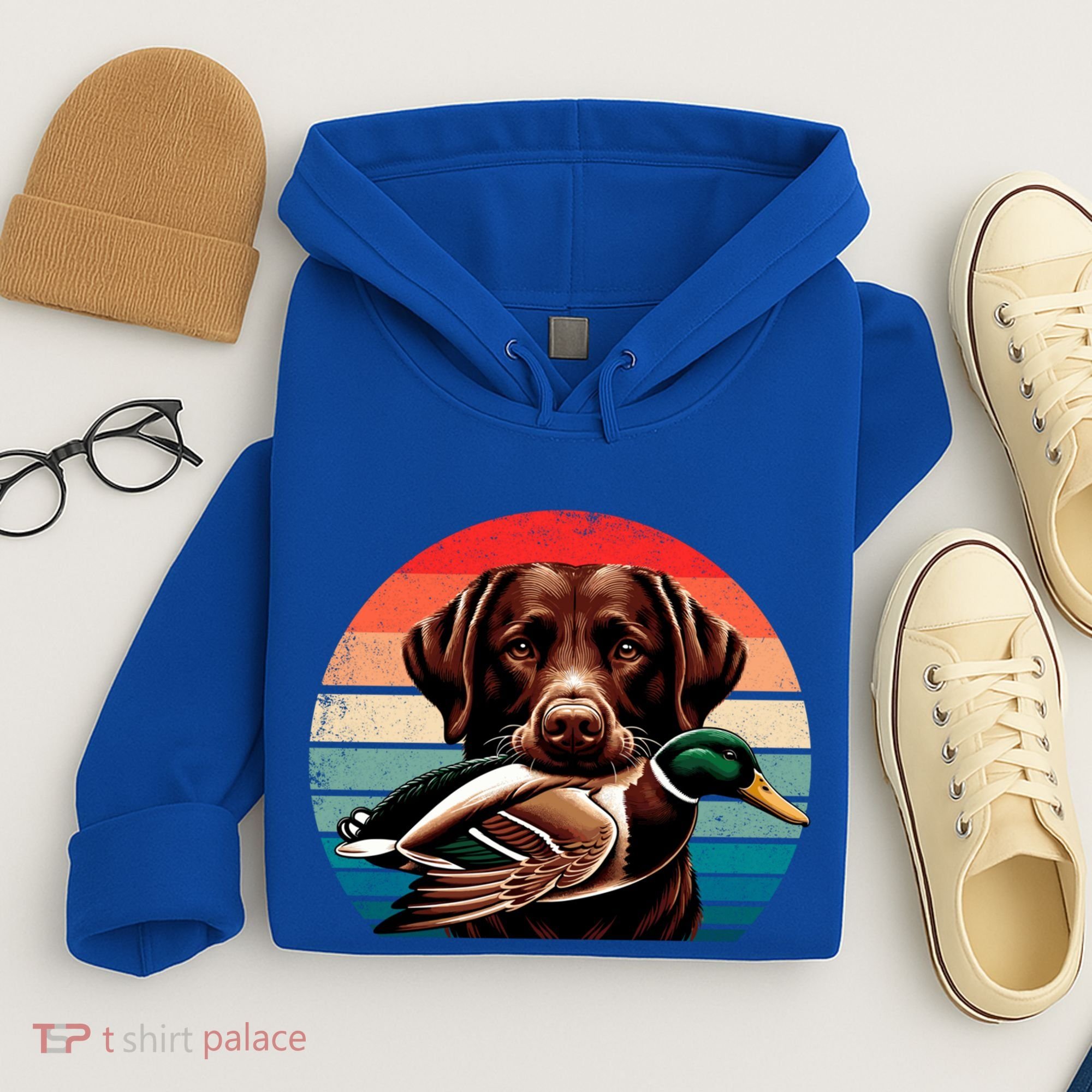 Labrador Retriever With Mallard Duck Hunting Gift Hoodie