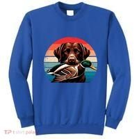 Labrador Retriever With Mallard Duck Hunting Gift Sweatshirt thumb 0