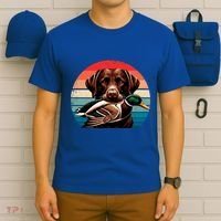 Labrador Retriever With Mallard Duck Hunting Gift T-Shirt thumb 6