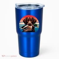 Labrador Retriever With Mallard Duck Hunting Gift Tumbler thumb 0