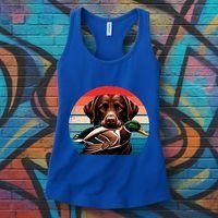 Labrador Retriever With Mallard Duck Hunting Gift Women's Tank Top thumb 3