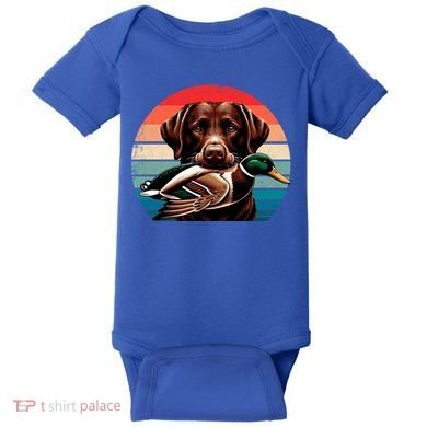 Labrador Retriever With Mallard Duck Hunting Gift Baby Bodysuit