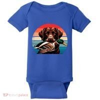 Labrador Retriever With Mallard Duck Hunting Gift Baby Bodysuit thumb 0