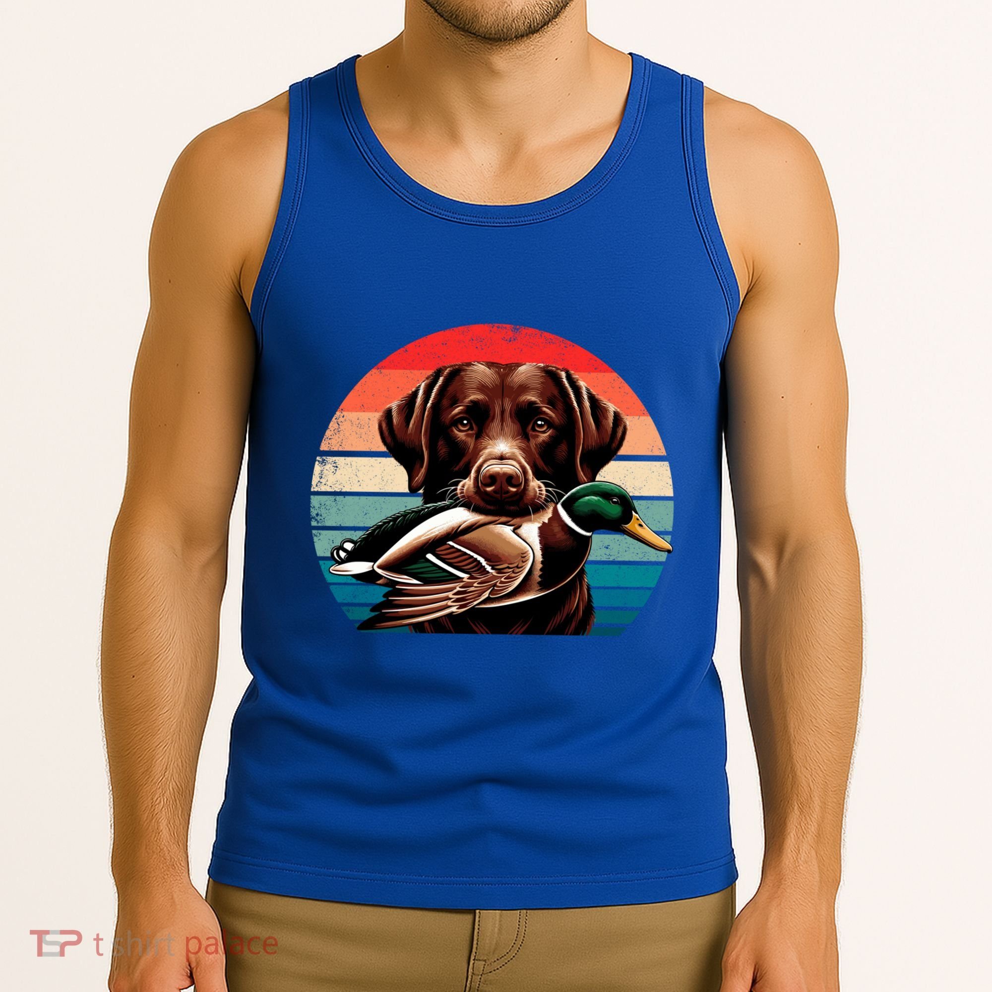 Labrador Retriever With Mallard Duck Hunting Gift Tank Top