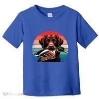 Labrador Retriever With Mallard Duck Hunting Gift Toddler T-Shirt thumb 0
