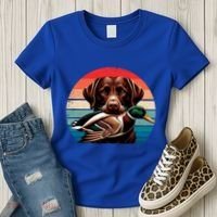 Labrador Retriever With Mallard Duck Hunting Gift Women's T-Shirt thumb 3